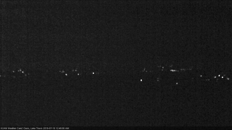 Lake Travis webcam, July 9, 2019 11:50 PM CT