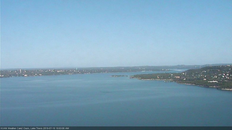 Lake Travis webcam, July 10, 2019 9:05 AM CT