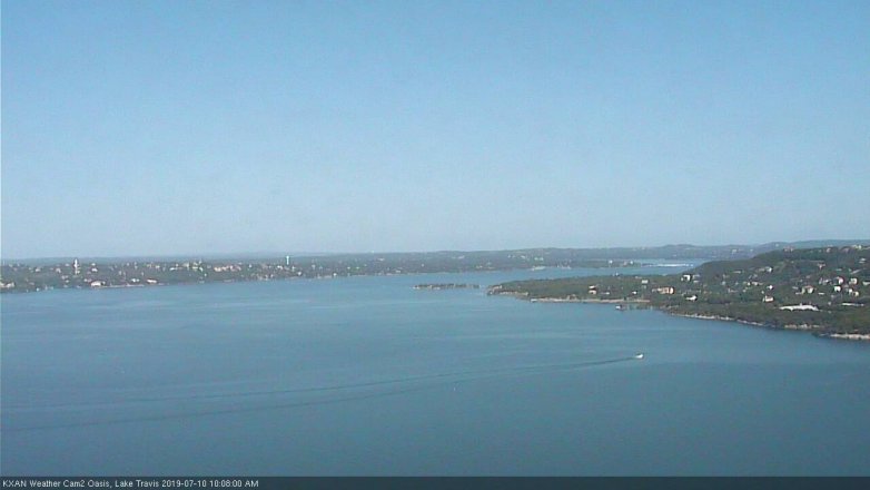 Lake Travis webcam, July 10, 2019 9:10 AM CT