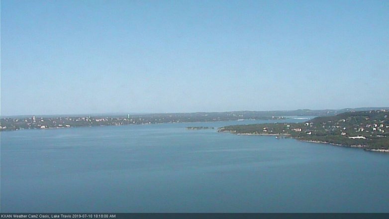Lake Travis webcam, July 10, 2019 9:20 AM CT