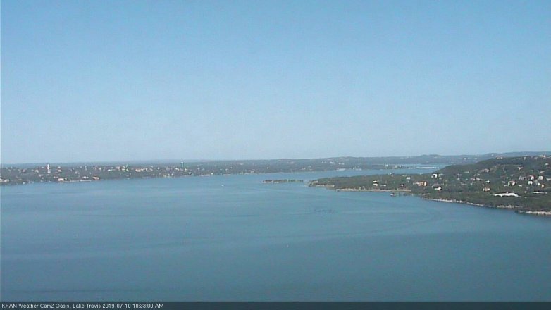 Lake Travis webcam, July 10, 2019 9:35 AM CT