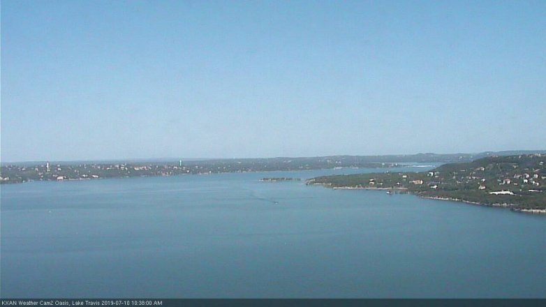 Lake Travis webcam, July 10, 2019 9:40 AM CT