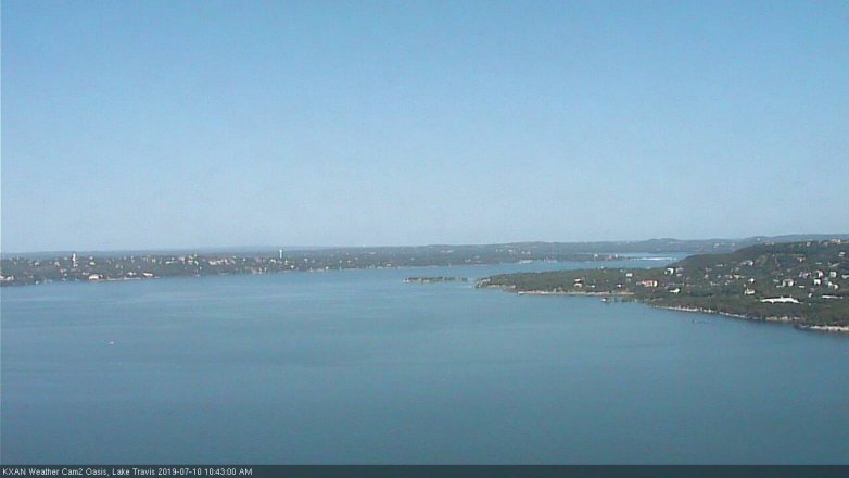 Lake Travis webcam, July 10, 2019 9:45 AM CT