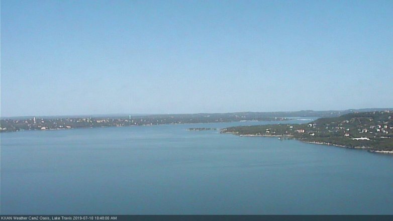 Lake Travis webcam, July 10, 2019 9:50 AM CT