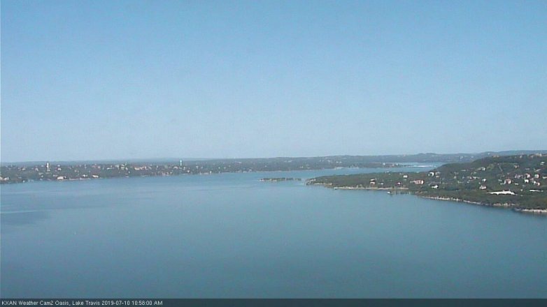 Lake Travis webcam, July 10, 2019 10:00 AM CT