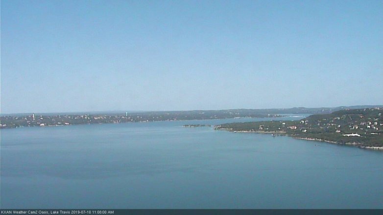 Lake Travis webcam, July 10, 2019 10:10 AM CT