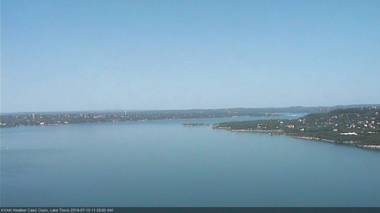 Lake Travis webcam, July 10, 2019 10:30 AM CT