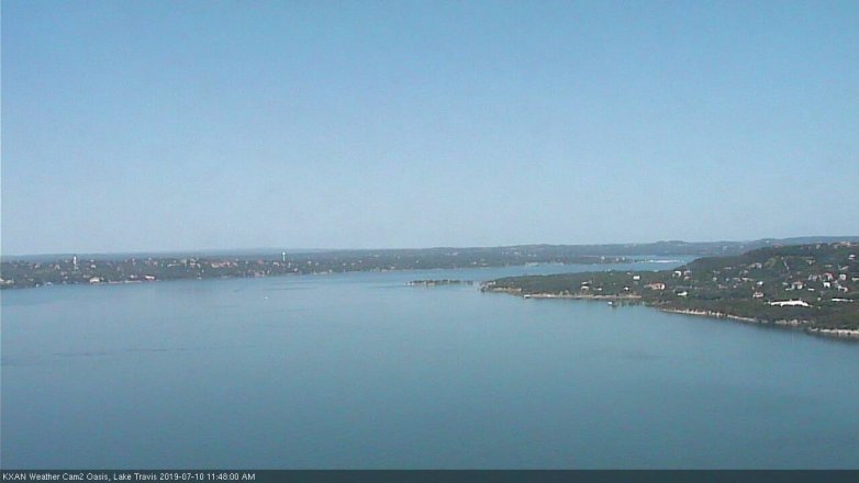 Lake Travis webcam, July 10, 2019 10:50 AM CT