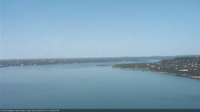 Lake Travis webcam, July 10, 2019 11:05 AM CT