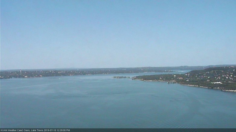 Lake Travis webcam, July 10, 2019 11:30 AM CT