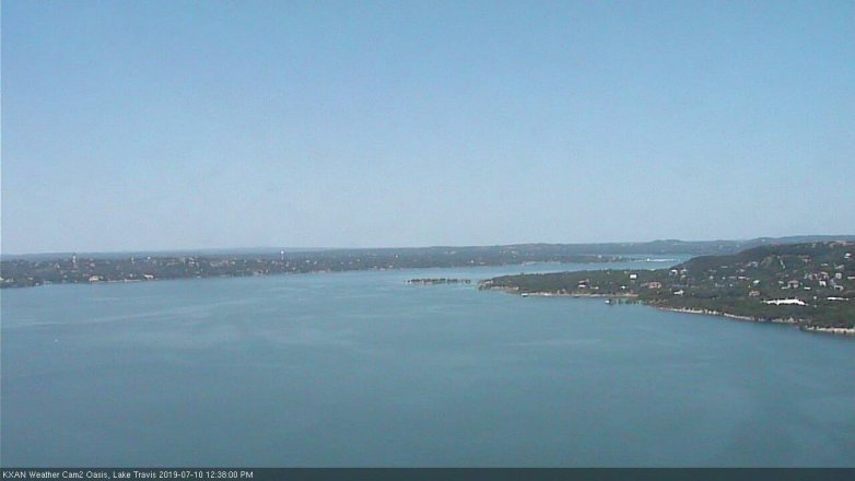 Lake Travis webcam, July 10, 2019 11:40 AM CT
