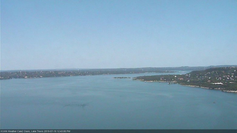 Lake Travis webcam, July 10, 2019 11:45 AM CT