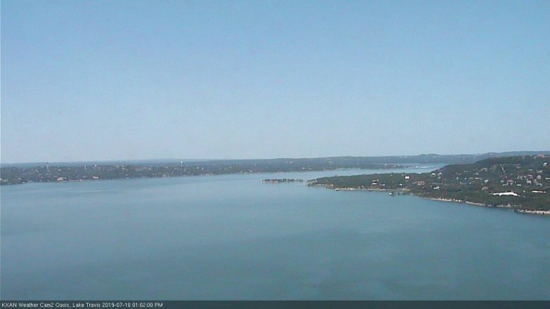 Lake Travis webcam, July 10, 2019 12:05 PM CT