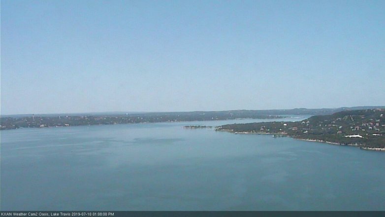 Lake Travis webcam, July 10, 2019 12:10 PM CT