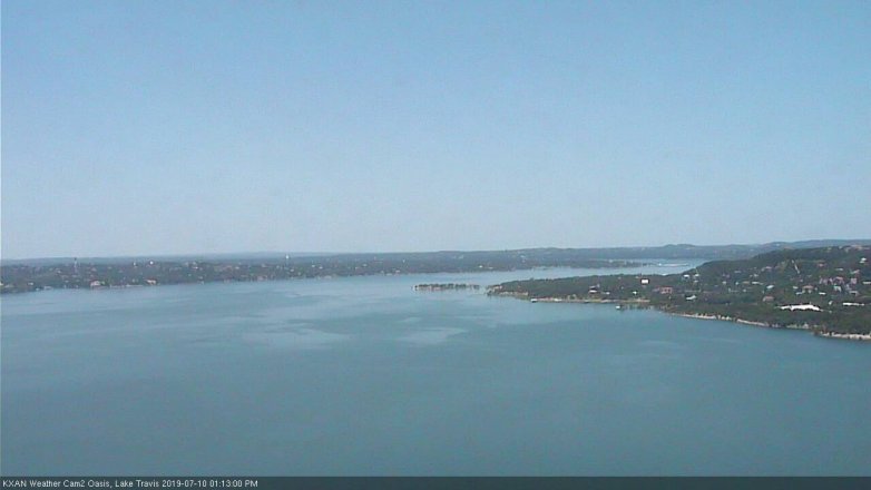 Lake Travis webcam, July 10, 2019 12:15 PM CT