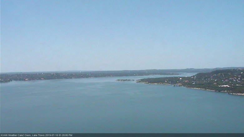 Lake Travis webcam, July 10, 2019 12:30 PM CT