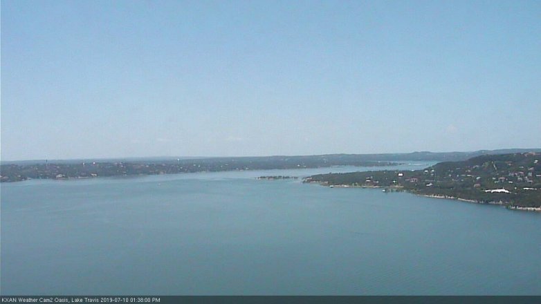 Lake Travis webcam, July 10, 2019 12:40 PM CT