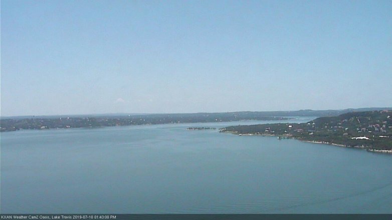 Lake Travis webcam, July 10, 2019 12:45 PM CT