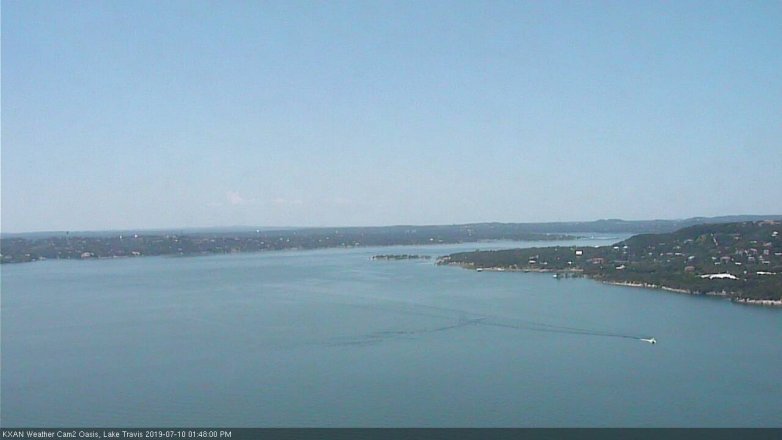 Lake Travis webcam, July 10, 2019 12:50 PM CT
