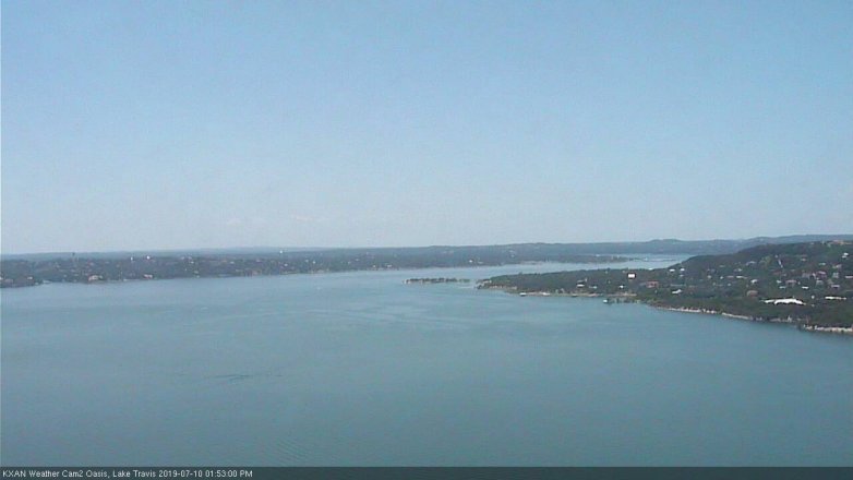 Lake Travis webcam, July 10, 2019 12:55 PM CT