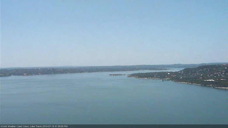 Lake Travis webcam, July 10, 2019 1:00 PM CT