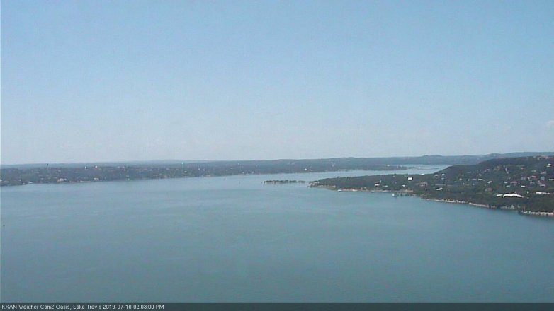 Lake Travis webcam, July 10, 2019 1:05 PM CT