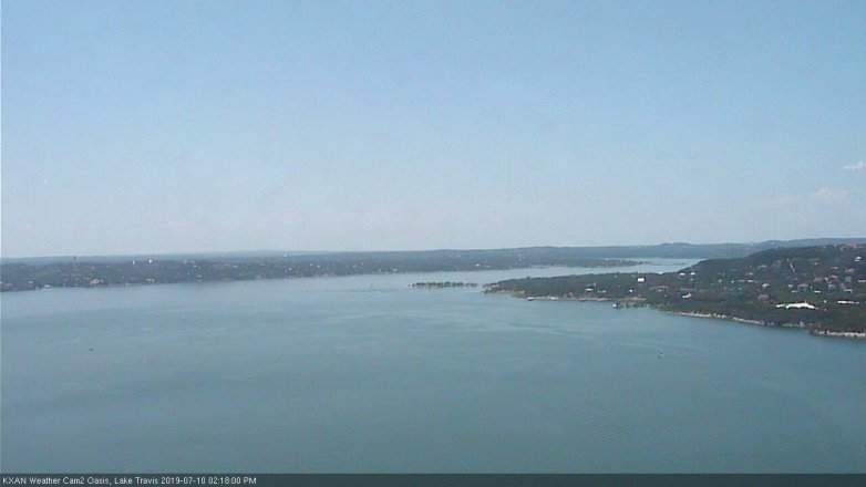 Lake Travis webcam, July 10, 2019 1:20 PM CT