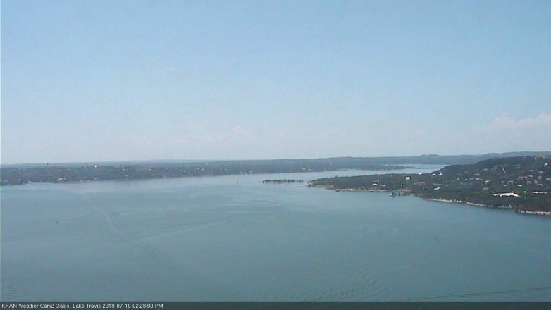 Lake Travis webcam, July 10, 2019 1:30 PM CT