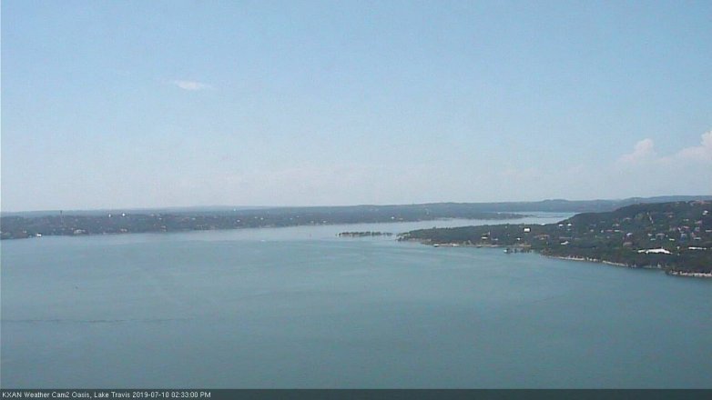 Lake Travis webcam, July 10, 2019 1:35 PM CT