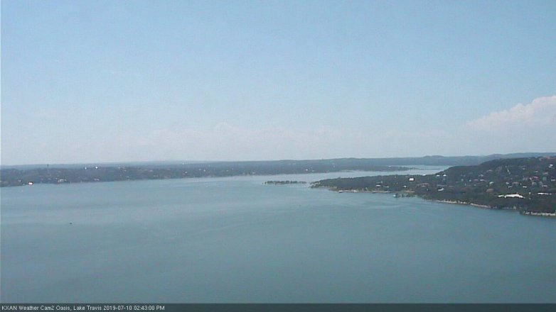 Lake Travis webcam, July 10, 2019 1:45 PM CT