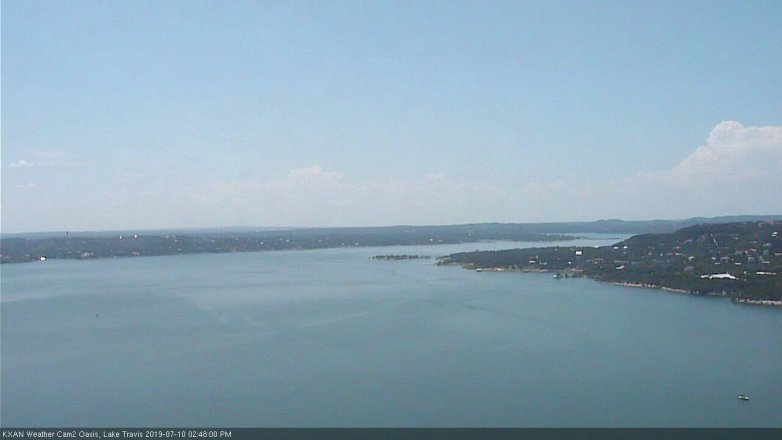 Lake Travis webcam, July 10, 2019 1:50 PM CT