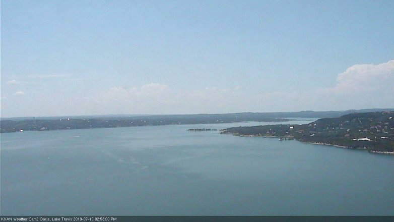 Lake Travis webcam, July 10, 2019 1:55 PM CT