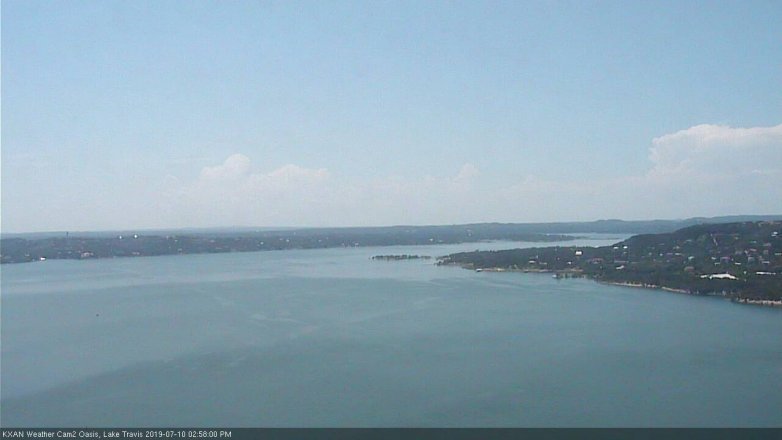 Lake Travis webcam, July 10, 2019 2:00 PM CT