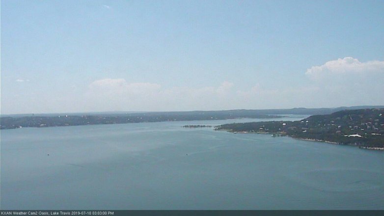 Lake Travis webcam, July 10, 2019 2:05 PM CT