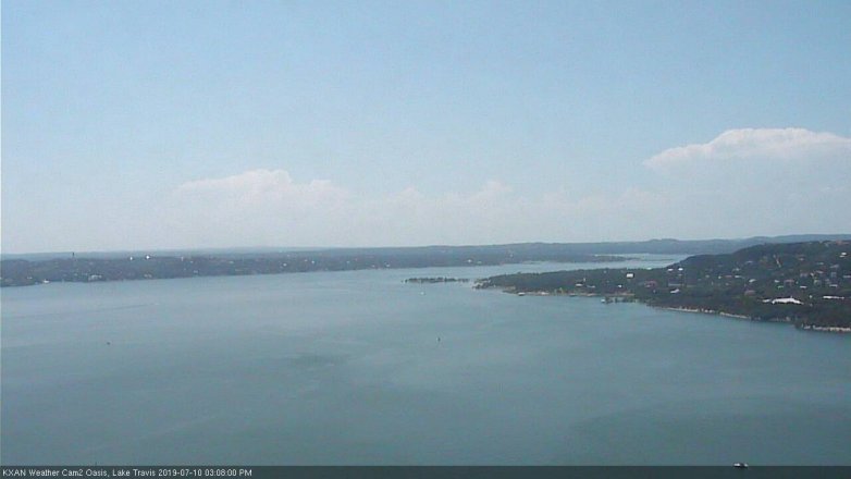 Lake Travis webcam, July 10, 2019 2:10 PM CT