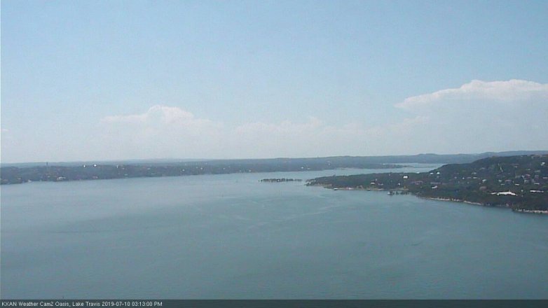Lake Travis webcam, July 10, 2019 2:15 PM CT