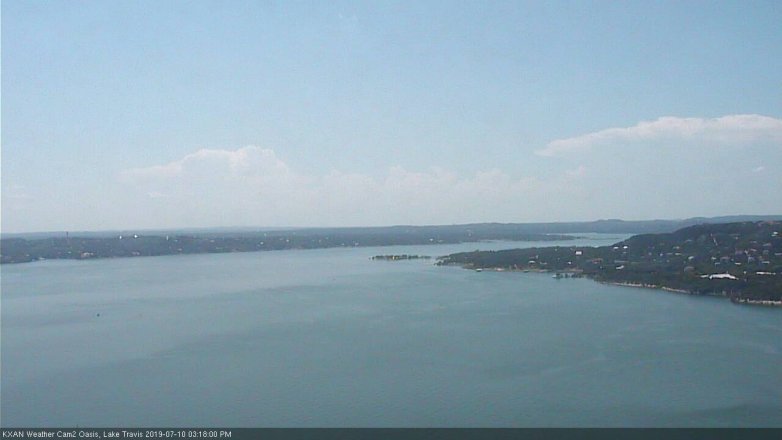 Lake Travis webcam, July 10, 2019 2:20 PM CT
