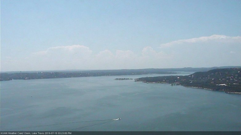Lake Travis webcam, July 10, 2019 2:25 PM CT