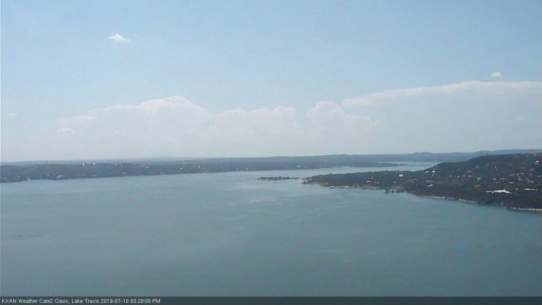 Lake Travis webcam, July 10, 2019 2:30 PM CT