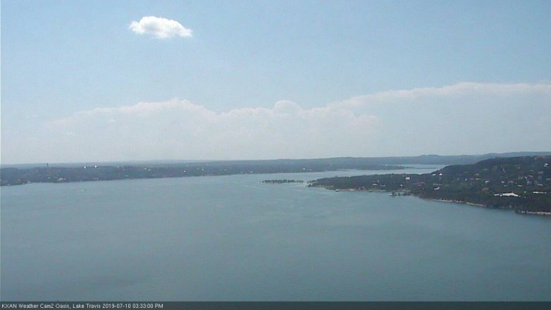 Lake Travis webcam, July 10, 2019 2:35 PM CT