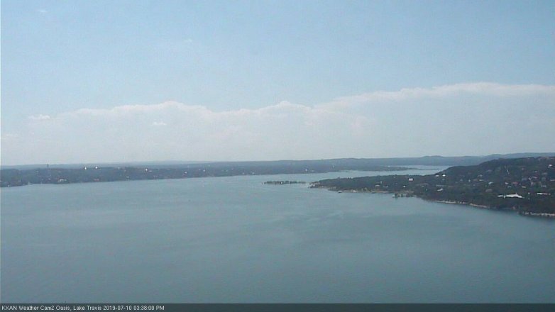 Lake Travis webcam, July 10, 2019 2:40 PM CT