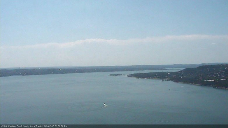 Lake Travis webcam, July 10, 2019 3:00 PM CT