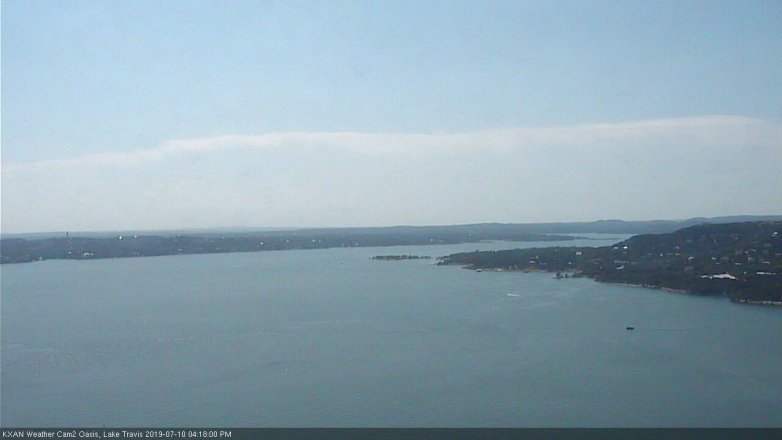 Lake Travis webcam, July 10, 2019 3:20 PM CT