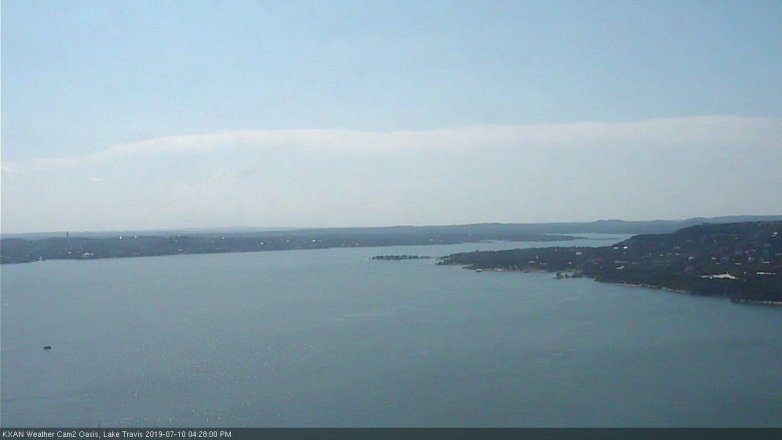 Lake Travis webcam, July 10, 2019 3:30 PM CT