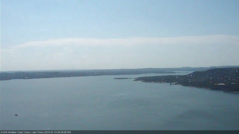 Lake Travis webcam, July 10, 2019 3:40 PM CT