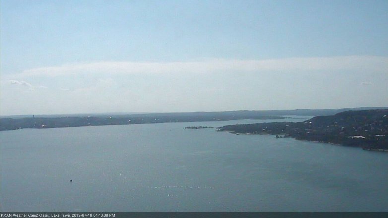 Lake Travis webcam, July 10, 2019 3:45 PM CT