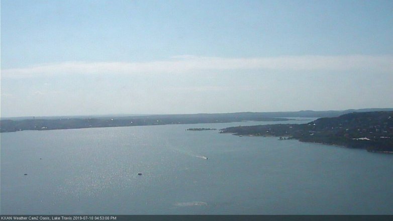 Lake Travis webcam, July 10, 2019 3:55 PM CT
