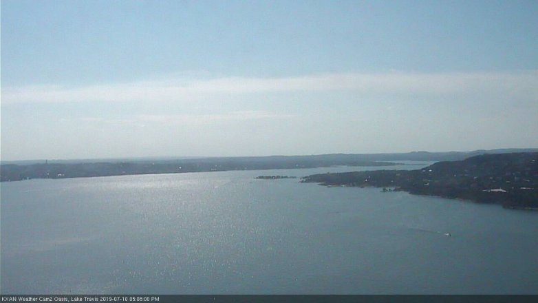 Lake Travis webcam, July 10, 2019 4:10 PM CT