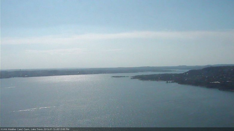 Lake Travis webcam, July 10, 2019 4:15 PM CT