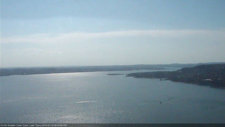 Lake Travis webcam, July 10, 2019 4:20 PM CT
